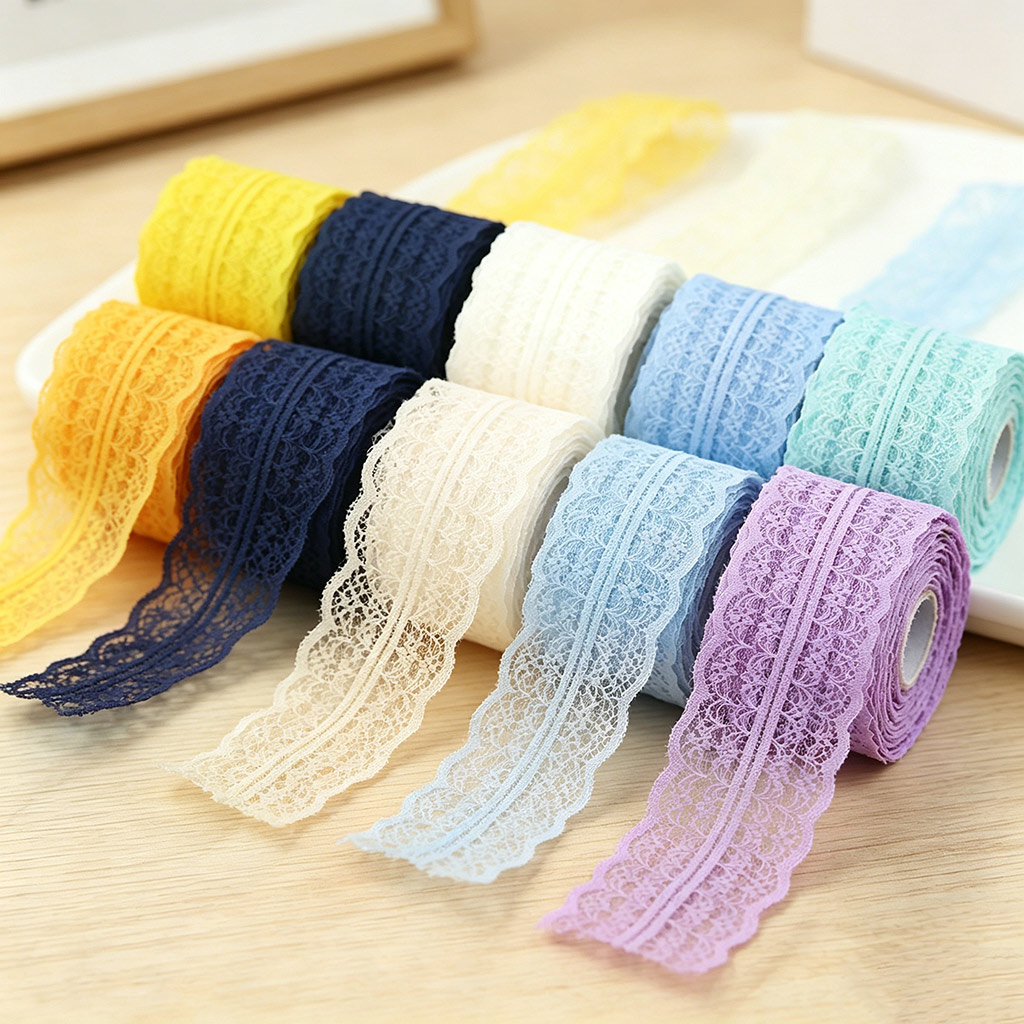 Ribbon Organza Roll - (5 yards/rol) 45mm witte kantband decoratie,