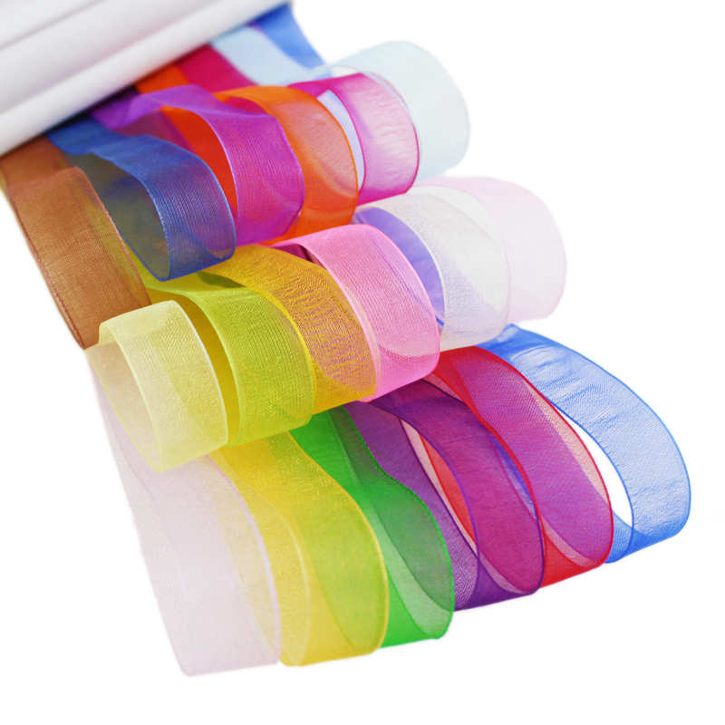 Ribbon Organza Roll - (50 yards/rol) 12mm Organza linten groothandel