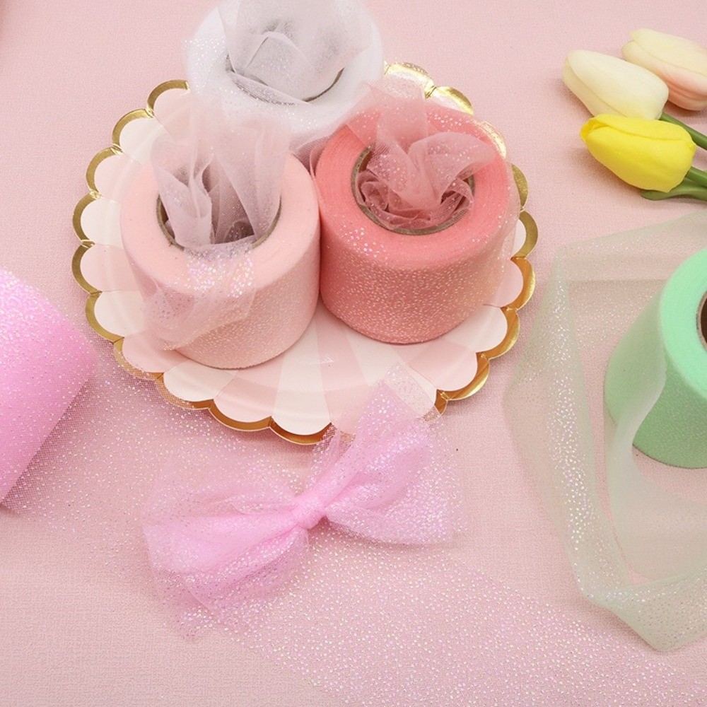 6CM 25Yards Crystal Sequin Lin - Ribbon Organza Roll recensie en prijs