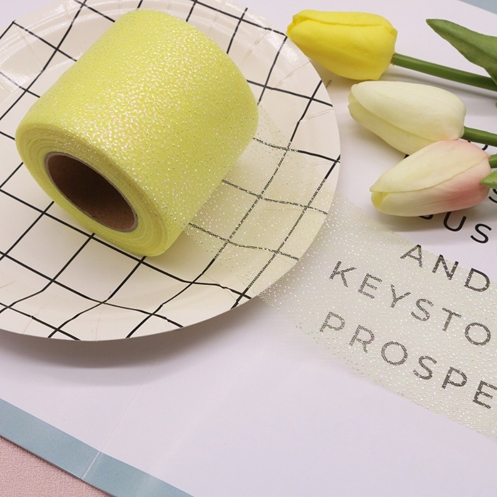 6CM 25Yards Crystal Sequin Lin - Ribbon Organza Roll recensie en prijs