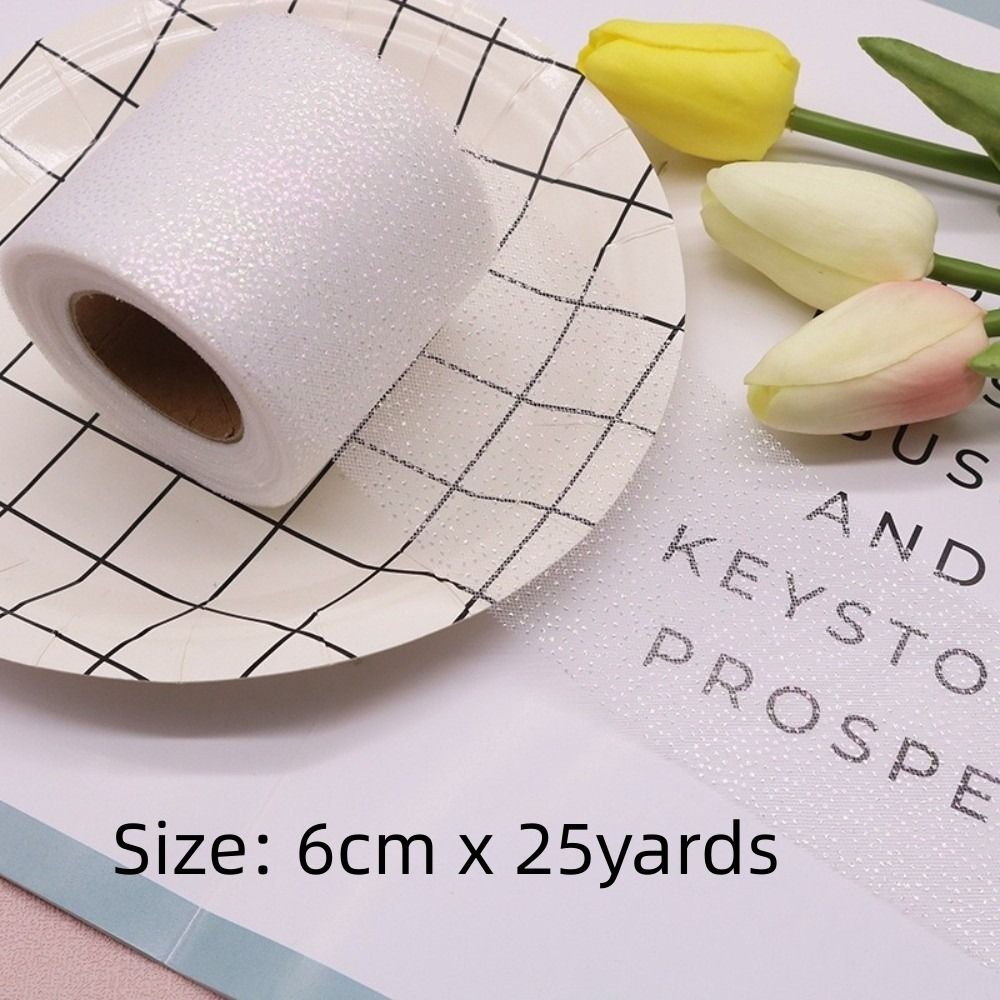 6CM 25Yards Crystal Sequin Lin - Ribbon Organza Roll recensie en prijs