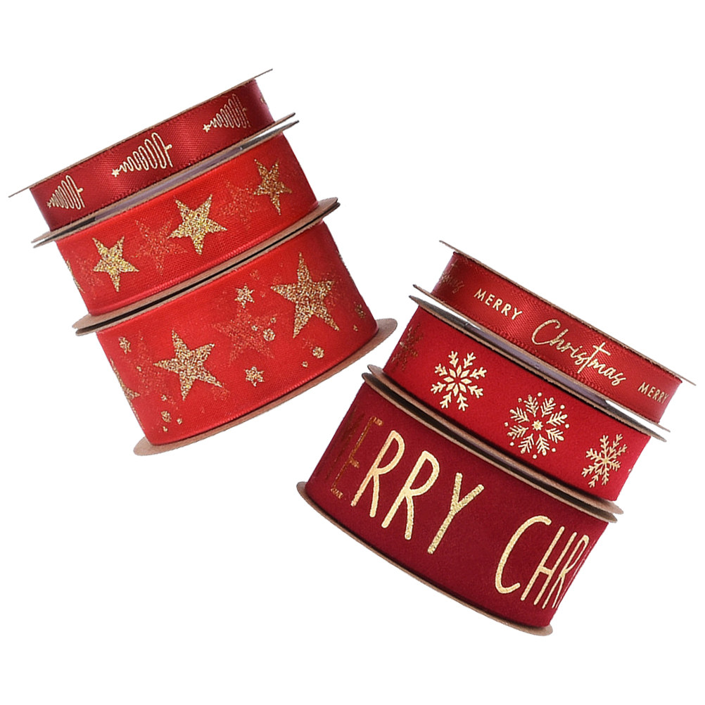 6 rollen rood glitter organza  - Ribbon Organza Roll recensie en prijs