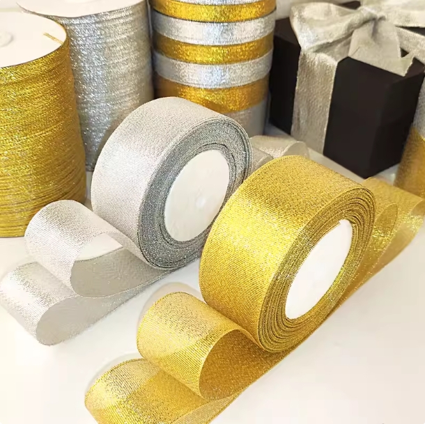 Handgemaakte gouden en zilvere - Ribbon Organza Roll recensie en prijs