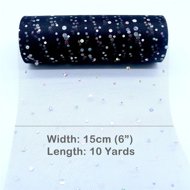 Glitter Sequin Tulle Roll 15 c - Ribbon Organza Roll recensie en prijs