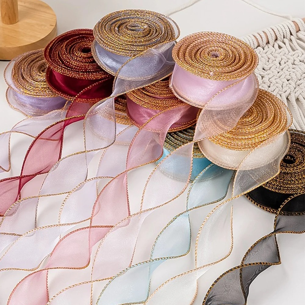 10 yards/rol organza lint met  - Ribbon Organza Roll recensie en prijs